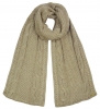 Alice Hannah Alexa Ribbed Knitted Scarf in Mink