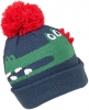 SSP Hats Boys Crocodile Knitted Bobble Hat in Navy