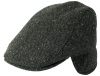 Failsworth Millinery Oban Tweed Wool Flat Cap in Pattern 3002 - Black