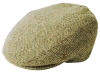 Failsworth Millinery Stornoway Harris Tweed Flat Cap in Pattern 3397 - Beige