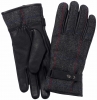 Failsworth Waterproof Tweed Leather Gloves in Pattern 538 - Black