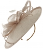 Failsworth Millinery Loops and Feathers Disc Headpiece in Pearl-Silver