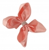 Molly and Rose Small Diamante Hair Bow in Pink