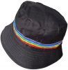 Unisex Kids Reversible Packable Summer Printed Bucket Hat  in Rainbow Band Navy