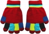 Magic Kids Multicoloured Gloves in Red