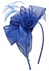 Aurora Collection Rosette and Loops Fascinator in Royal Blue