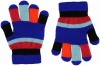 Magic Warm Kids Multi Striped Gloves in Royal Blue