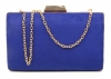 Papaya Fashion Clutch Box Bag in Royal Blue