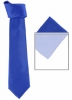 Max and Ellie Mens Tie and Pocket Square Set in Sapphire