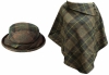 Failsworth Millinery Mallalieus Tweed Wool Hat with Matching Cape