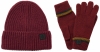 Failsworth Millinery Mens Kendal Wool Beanie with Matching Gloves in Merlot