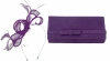 Max and Ellie Sinamay Fascinator with Matching Occasion Bag in Violet