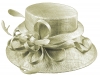 Elegance Collection Sinamay Loops Wedding Hat in Silver