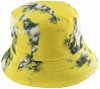 Unisex Kids Reversible Packable Summer Printed Bucket Hat  in Tie Dye Yellow
