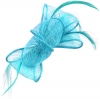 Aurora Collection Small Sinamay Clip Fascinator in Turquoise