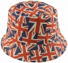 Unisex Kids Reversible Packable Summer Printed Bucket Hat in Union Jacks Print