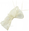 Aurora Collection Small Sinamay Clip Fascinator in White