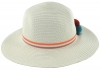 SSP Hats Girls PomPom Straw Hat in White
